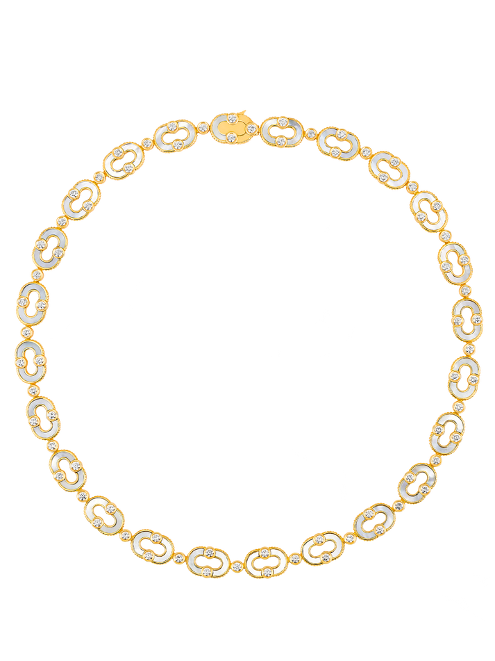 viltier COLLIER MAGNETIC ENCHAÎNÉE NACRE