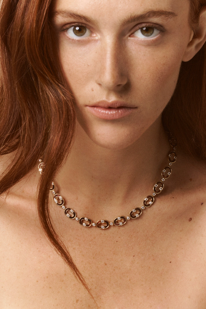 Viltier COLLIER MAGNETIC ENCHAÎNÉE OEIL DE TAUREAU