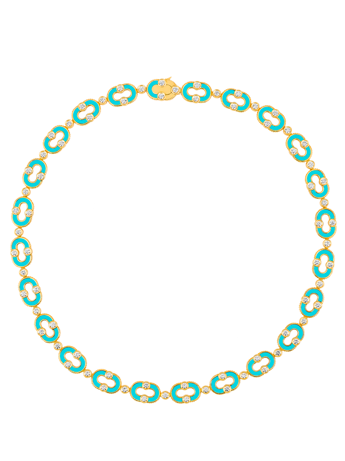 viltier COLLIER MAGNETIC ENCHAÎNÉE TURQUOISE