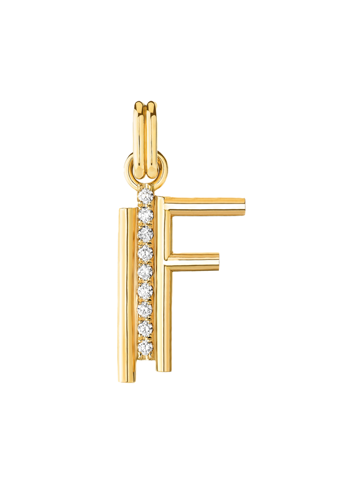 viltier LETTRE ALPHA-EDGE PAVÉE XL F