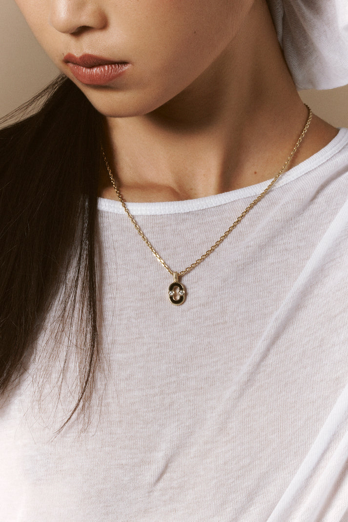 Viltier PENDENTIF MAGNETIC ONYX DIAMANTS