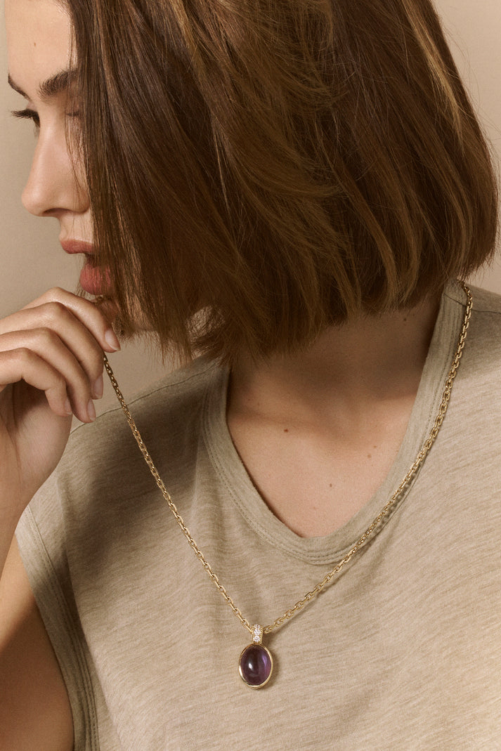 Viltier TALISMAN CABOCHE AMÉTHYSTE