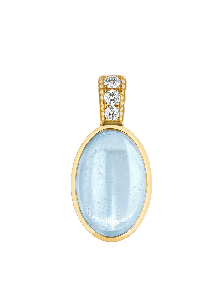 viltier TALISMAN CABOCHON AIGUE-MARINE