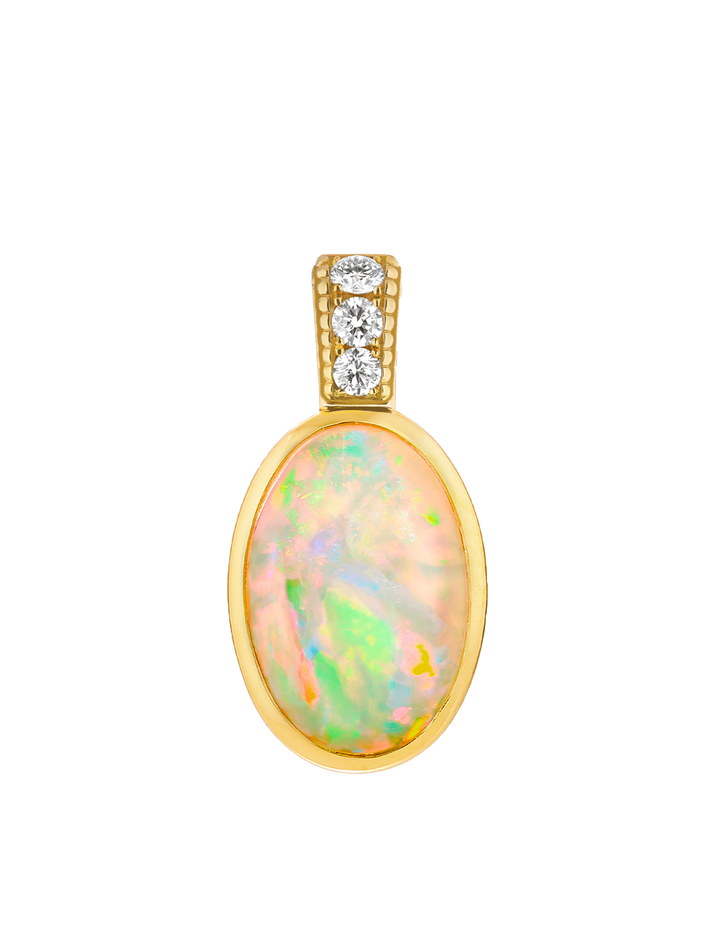 viltier TALISMAN CABOCHON OPALE BLANCHE