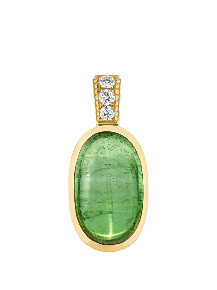 viltier TALISMAN CABOCHON TOURMALINE VERTE