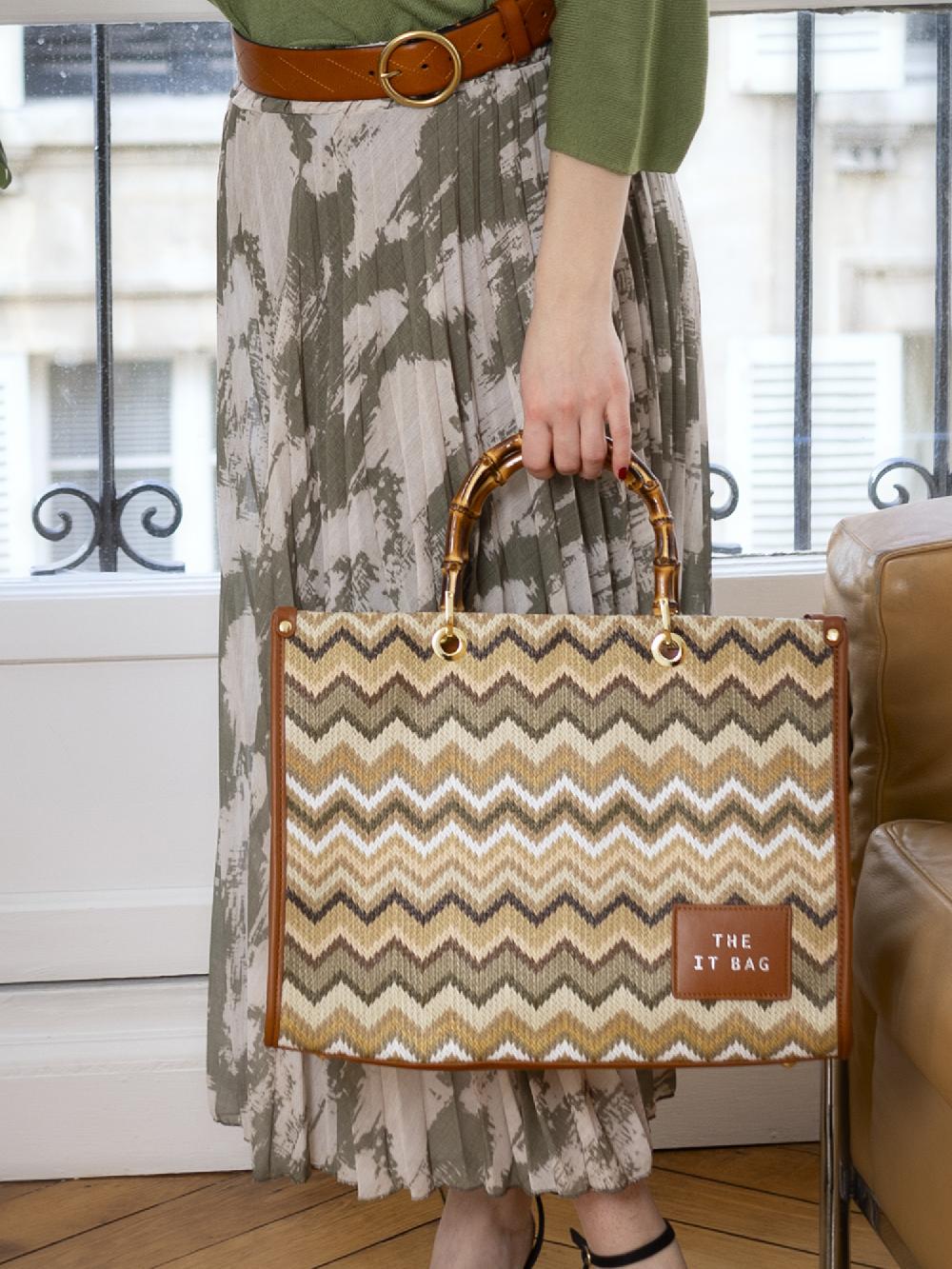 Vimoda Sac Cabas à Motif Zigzag Tama