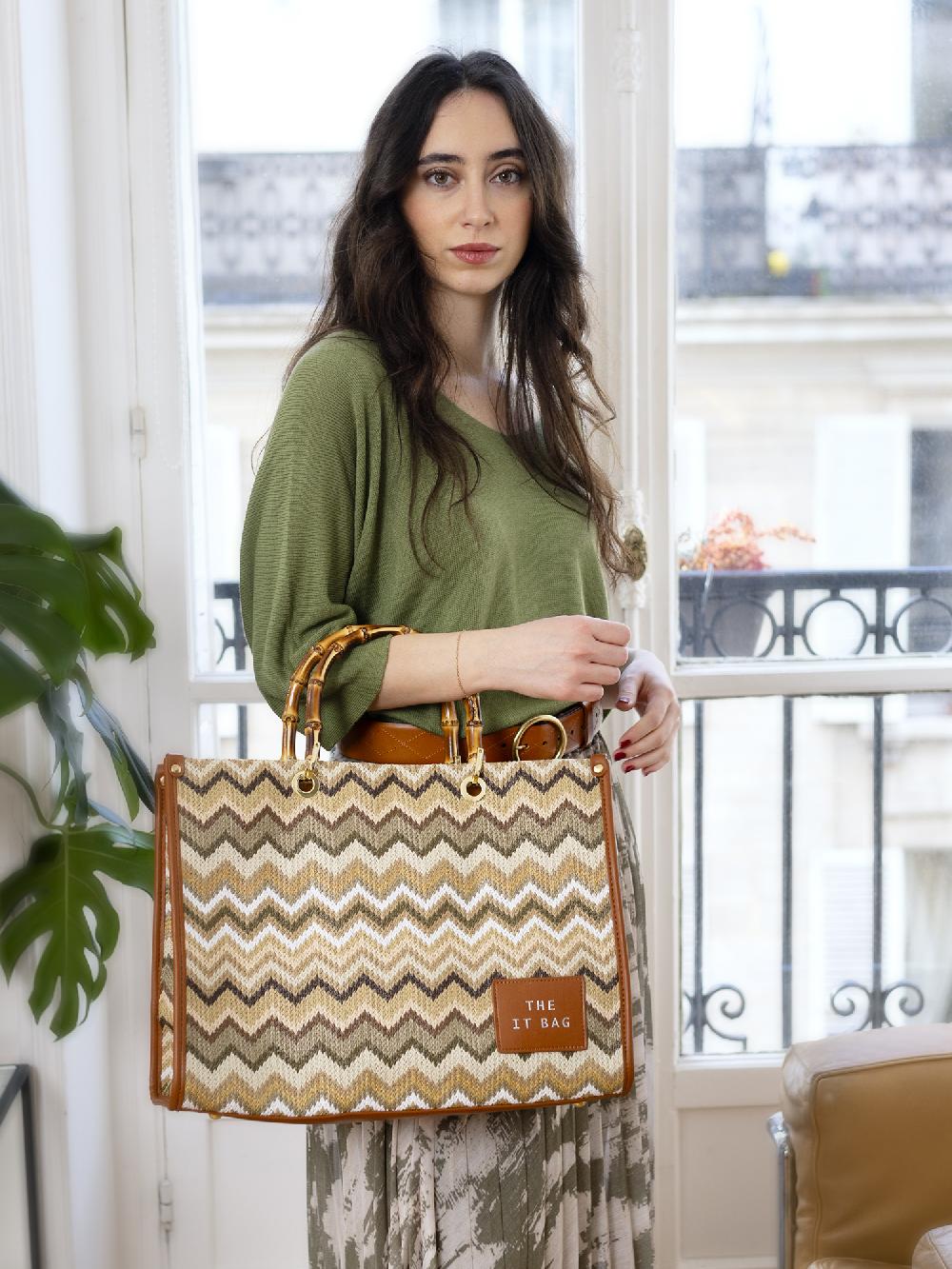 vimoda Sac cabas à motif zigzag Tama