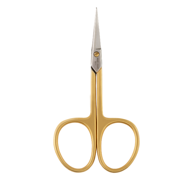vitry Ciseaux à peaux lames droites Inox doré