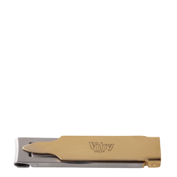 vitry Coupe-ongles manucure extra-plat Inox doré