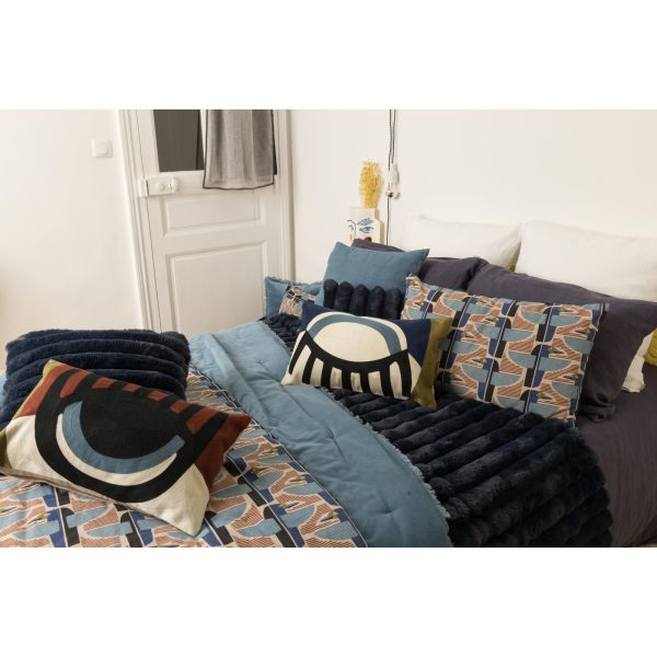 Vivaraise Edredon Imprimé Farel Multico 85 X 200 Chambre