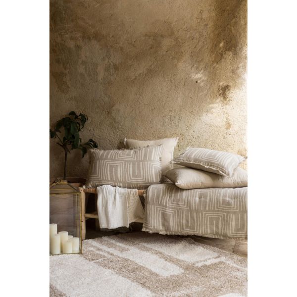 Vivaraise Edredon Imprimé Tina Naturel 85 X 200 Chambre
