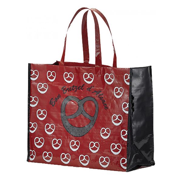 Vivaraise Grand Sac Shopping Bretzel Rouge 36 x 44 Accessoires