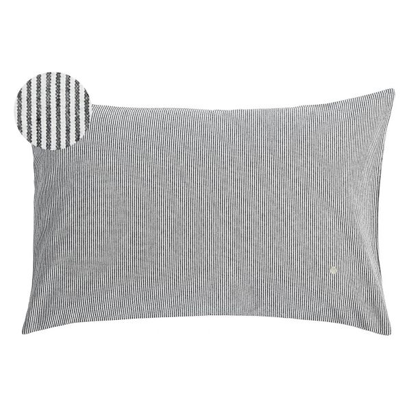 Vivaraise Housse de coussin Finette Caviar 60 x 40 Déco