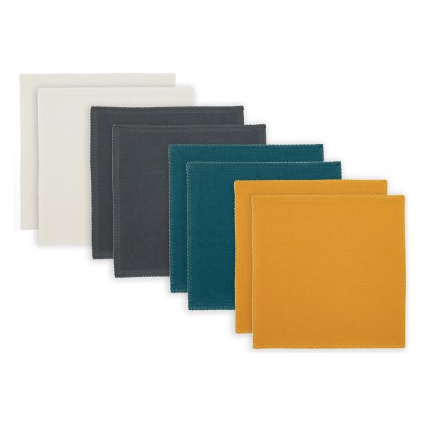 Vivaraise Lot de 2 serviettes de table recyclées Delia 41 x 41 Table