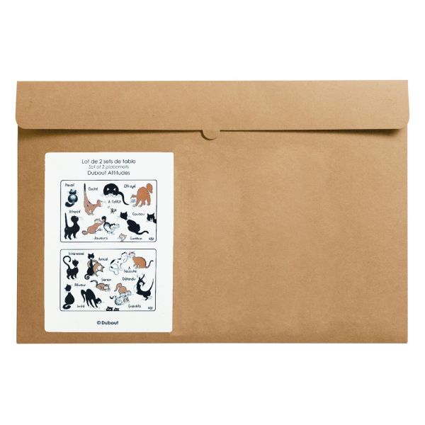 Vivaraise Lot De 2 Sets De Table Dubout Attitudes Noir/roux 30 X 45 Table