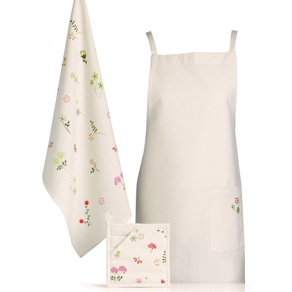 Vivaraise Manique 2 En 1 Gardenia Recyclé Ecru 20 X 20 Cuisine