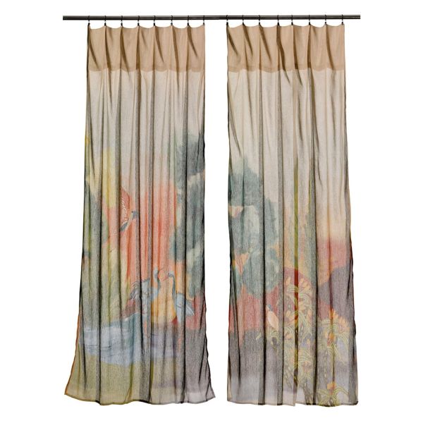 Vivaraise Paire de rideaux voile Zeff Lola Multico 140 x 280 Déco