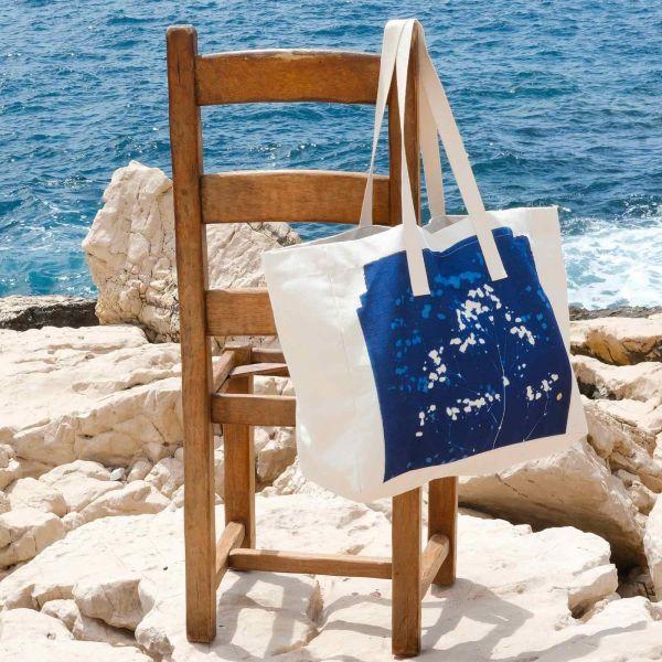 Vivaraise Sac Cabas Gypso Bleu 38 X 46 X 18 Éco-responsable