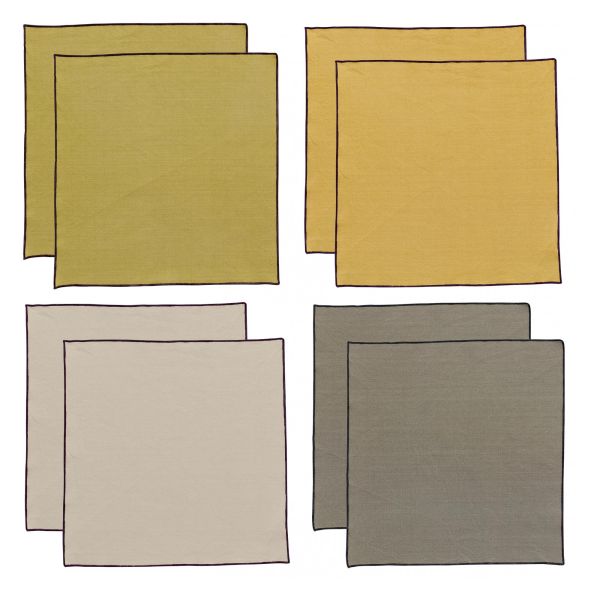 Vivaraise Serviette de table recyclée Grace 40 x 40 Table