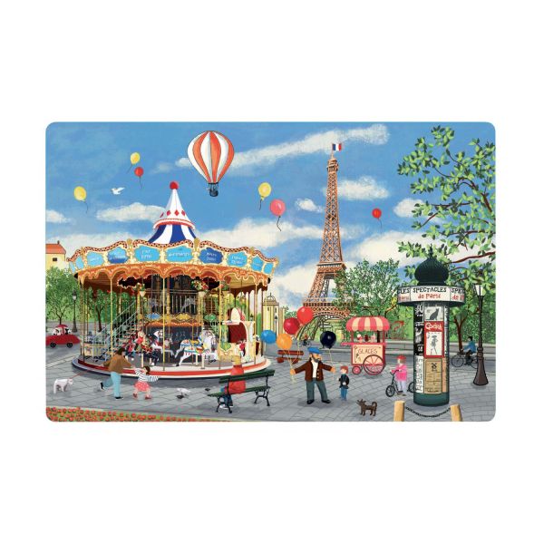 Vivaraise Set De Table Carrousel Tour Eiffel Assortis 30 X 45 Fabriqué En France