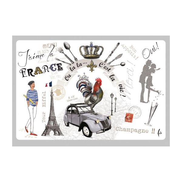 Vivaraise Set De Table France Panorama Assortis 30 X 45 Fabriqué En France