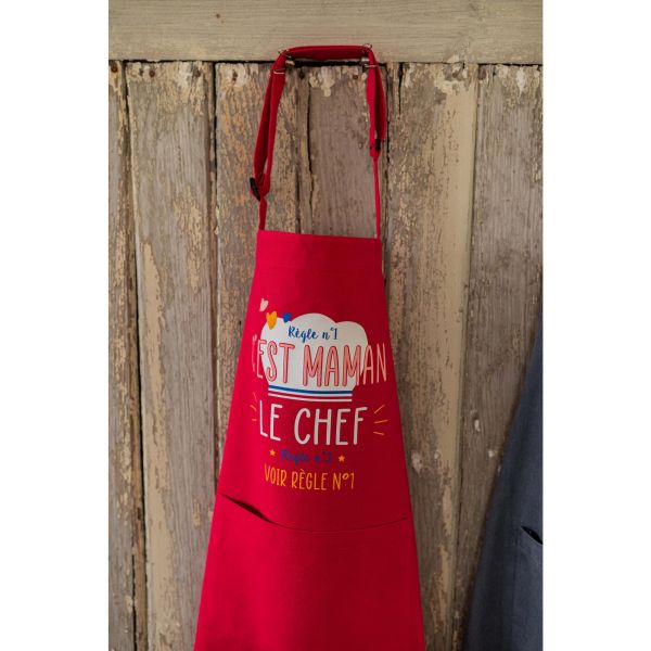 Vivaraise Tablier De Cuisine Chef Maman Recyclé Rose 72 X 90 Cuisine