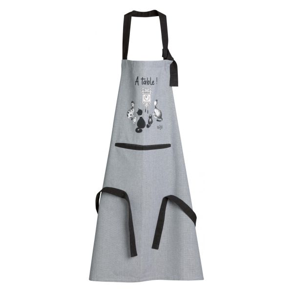 Vivaraise Tablier De Cuisine Dubout Chat Horloge Gris 72 X 85 Cuisine
