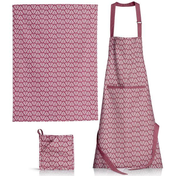 Vivaraise Tablier De Cuisine Enduit Pompei Orchidée 72 X 85 Cuisine