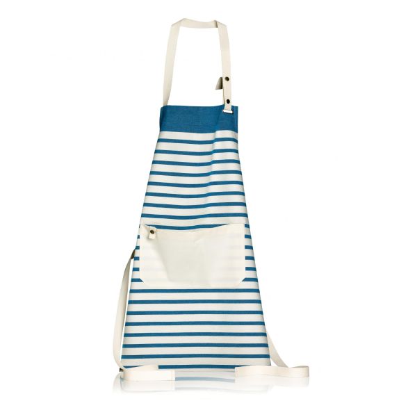 Vivaraise Tablier de cuisine Nalou Ivoire/bleu 72 x 75 Cuisine