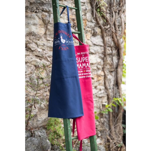 Vivaraise Tablier De Cuisine Papa Poule Recyclé Indigo 72 X 90 Cuisine