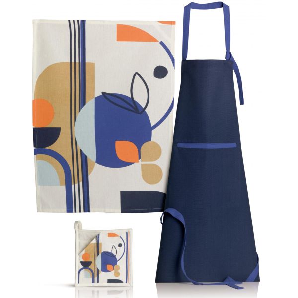 Vivaraise Tablier De Cuisine Titouan Bleu 72 X 85 Cuisine