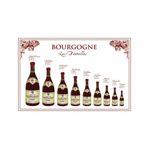 Vivaraise Torchon Bouteille Bourgogne Blanc 72 X 48 Fabriqué En France