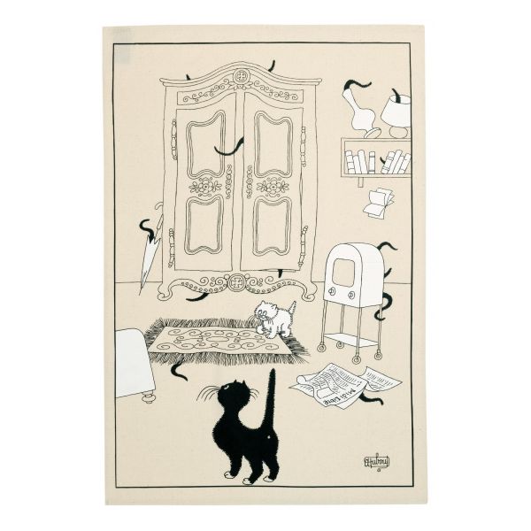 Vivaraise Torchon Dubout Cache-cache Ecru 48 x 72 Fabriqué en France