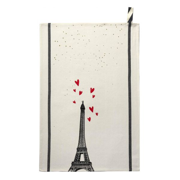 Vivaraise Torchon Eiffel Curs Ecru 70 x 50 Éco-responsable