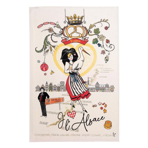 Vivaraise Torchon Elsass Ecru 48 x 72 Fabriqué en France