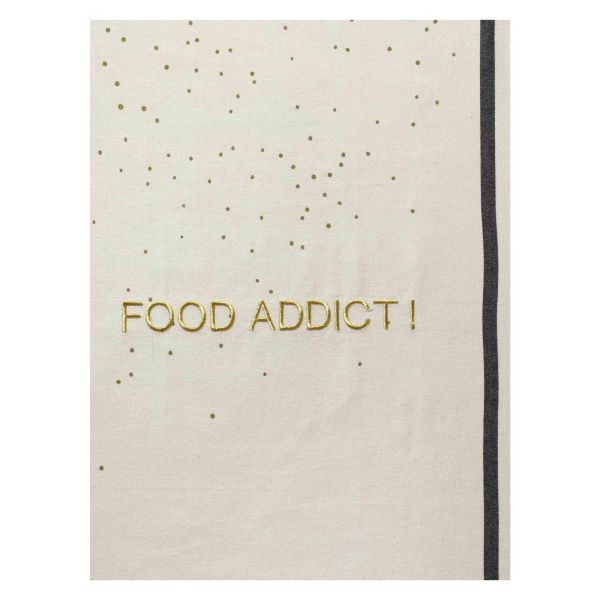 Vivaraise Torchon Food Addict Or Ecru 70 X 50 Cuisine