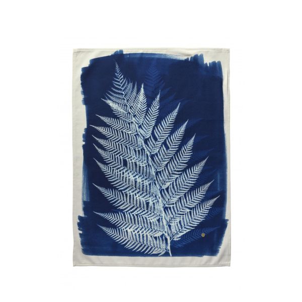 Vivaraise Torchon Fougère Bleu 70 x 50 Éco-responsable
