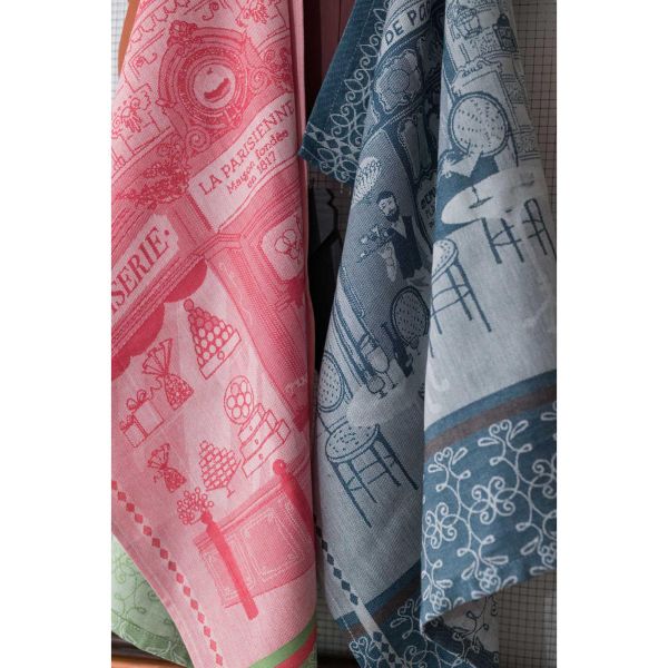 Vivaraise Torchon Jacquard Bistrot Bleu 50 X 70 Cuisine