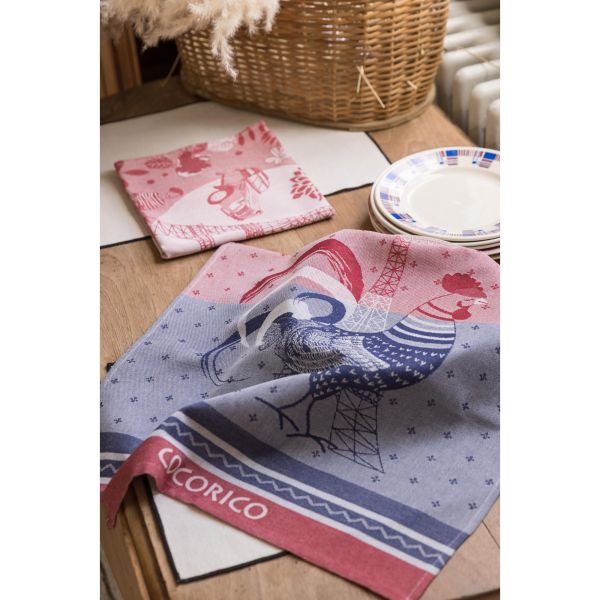 Vivaraise Torchon Jacquard Cocorico Multicolore 50 X 70 Cuisine