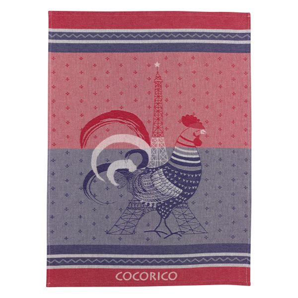 Vivaraise Torchon jacquard Cocorico Multicolore 50 x 70 Cuisine