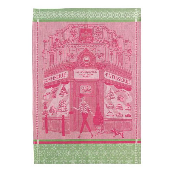 Vivaraise Torchon jacquard Pâtisserie Rose 50 x 70 Cuisine