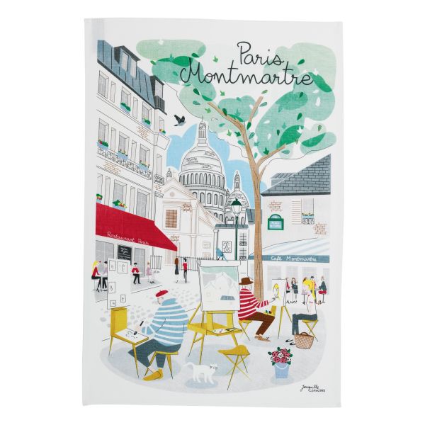 Vivaraise Torchon Paris Montmartre Blanc 48 x 72 Cuisine