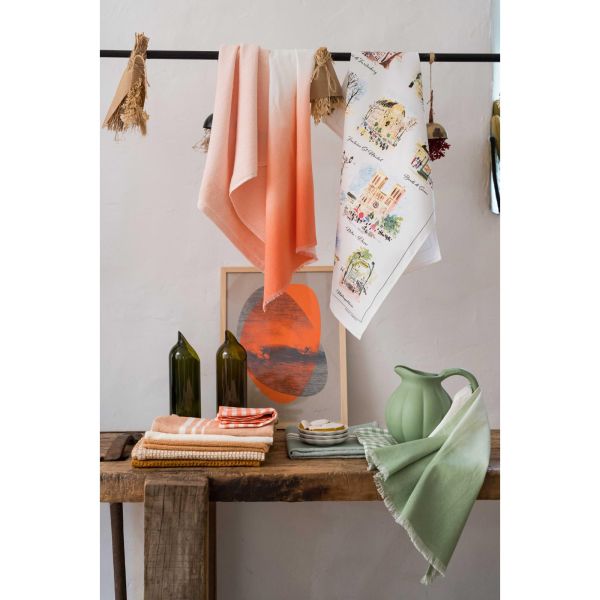 Vivaraise Torchon Paris Scénettes Blanc 48 X 72 Cuisine