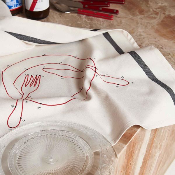 Vivaraise Torchon Phil Dinette Ecru 70 X 50 Cuisine