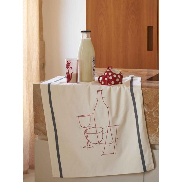 Vivaraise Torchon Phil Drink Ecru 70 X 50 Éco-responsable