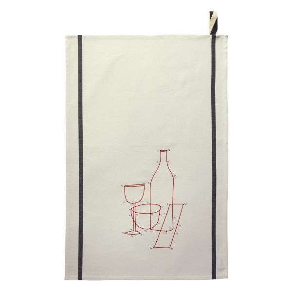 Vivaraise Torchon Phil Drink Ecru 70 x 50 Éco-responsable