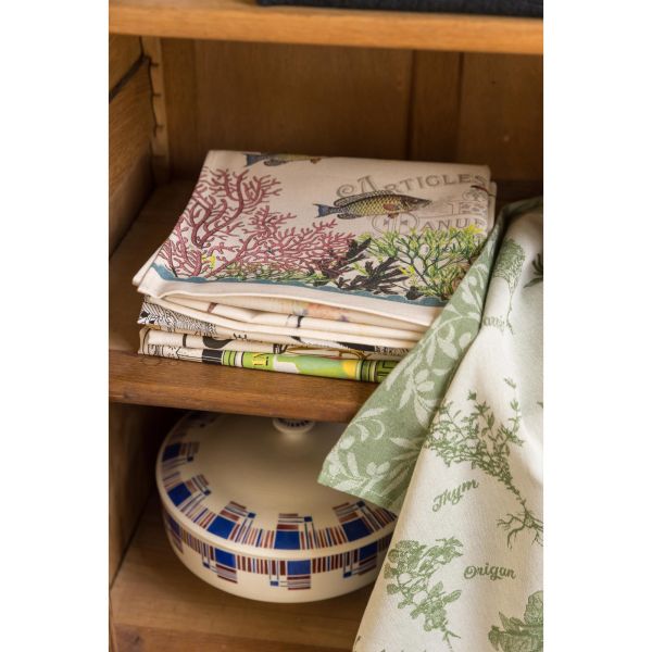 Vivaraise Torchon Sentier Côtier Ecru 48 X 72 Fabriqué En France