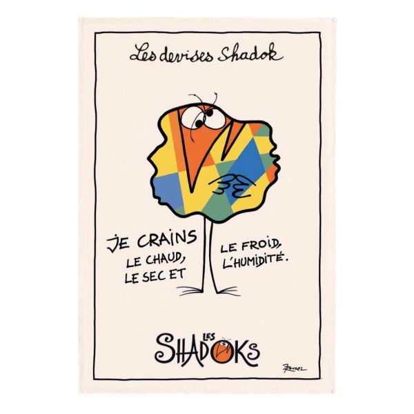 Vivaraise Torchon Shadok Craintif Ecru 48 x 72 Cuisine