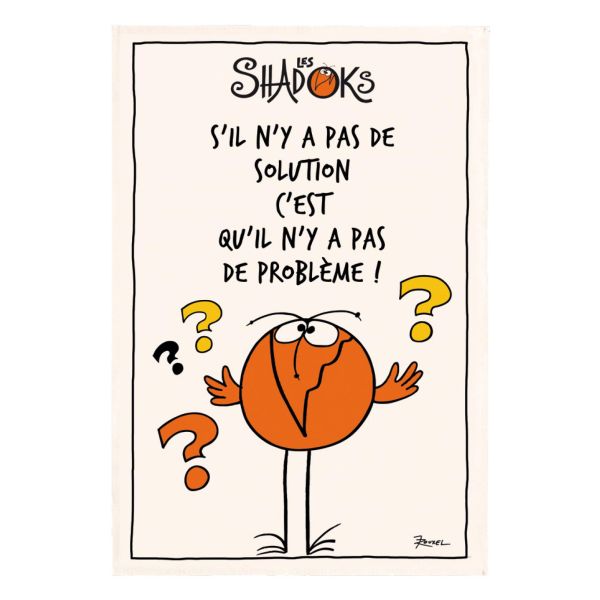 Vivaraise Torchon Shadok Sans solution Ecru 48 x 72 Fabriqué en France