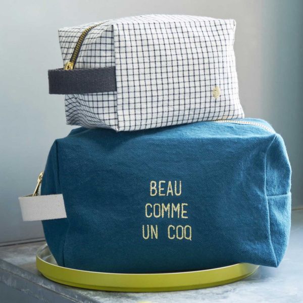 Vivaraise Trousse Cube Beau Orage Bleu 22 X 14 X 10 5 Éco-responsable
